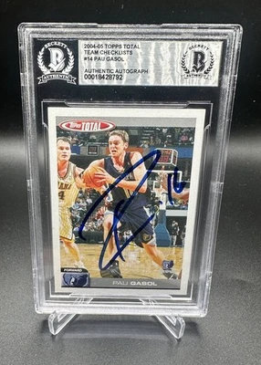 Tarjeta Beckett autografiada firmada por Pau Gasol Lakers Grizzlies certificado de autenticidad Foto 1 de 4