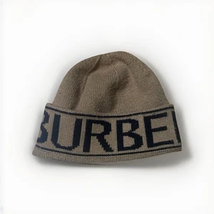 Burberry 8049580 Cashmere Brown Beanie Hat Knit Cap - Picture 1 of 5