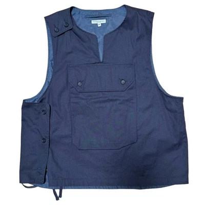 ENGINEERED GARMENTS Navy Wool Cover Vest M Unique Layered Style F/S - Image 1 of 3