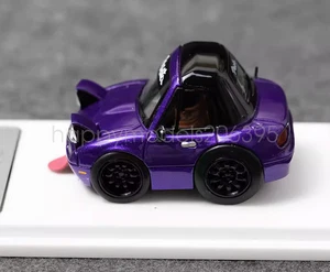 Modellino regalo MJ scala 1:64 viola Miata MX5 mini carino tipo Q sportivo resina pressofusa - Foto 1 di 3