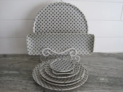 AUGUSTA por COSTA NOVA Gres "Pequeño Jardín" ~ Ocho Piezas Platos y Bandejas NUEVO Foto 1 de 4