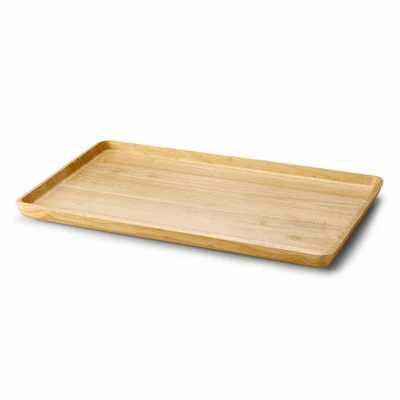 Continenta Tablett Rechteckig Serviertablett Holztablett Gummibaumholz 53 x 32cm - Bild 1 von 2