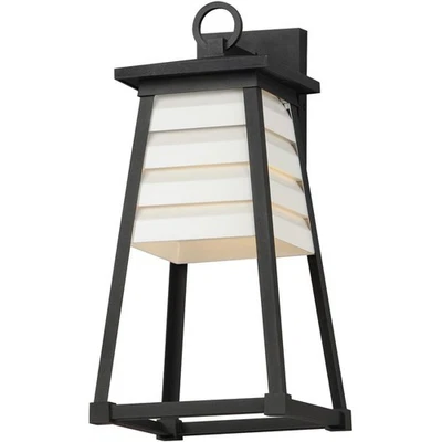 Maxim Lighting 40634WTBK persianas luz de pared exterior blanco y negro Foto 1 de 4