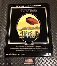 Zeppelin German Lager Leibinger Metal Logo Beer Sign 20x16” - Used Nice!
