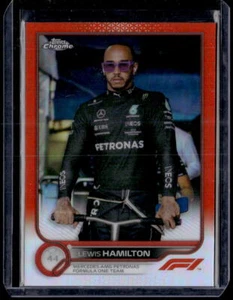 2022 Topps Chrome Formula 1 F1 #8 Lewis Hamilton Orange Red SP - Picture 1 of 2