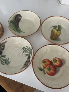 Williams Sonoma Jardin Portager 10" Pasta Salad Serving Bowls Set Of 4 Italy - Picture 1 of 7