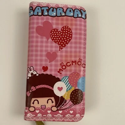 Mocmoc Kawaii Girl Saturday Wallet ID Coin Purse RARE - Image 1 of 4