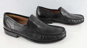 Sioux black all leather comfort loafers size 41.5 new condition - Picture 1 of 14