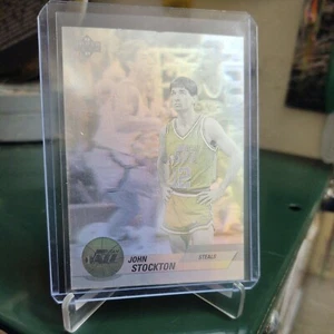 1992 Upper Deck Basketball John Stockton Utah Jazz SP Refractor Variation #AW-2 - Picture 1 of 5