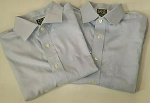 Men's Jos A Banks Travelers Tailored Fit 17-34 L/S Dress Shirts Set of 2 - Picture 1 of 3