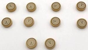 Lego 10 Nuevos Azulejos de Oro Perla Plano Suave Redondo 1 x 1 con Piezas de Cara de Reloj Bronceado - Imagen 1 de 1