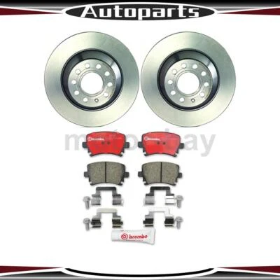 Pastillas de freno y rotores traseros Brembo para Audi A6 2006 2007 2008 2009 2010 2011 Foto 1 de 4