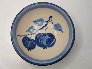 Vtg Dorchester Pottery Works Apples Stoneware Bowl Signed Knesseth Densison - Picture 1 of 7