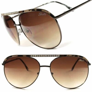 Designer Stylish Gold Hot Vintage Retro Mens Womens Rhinestone Sunglasses - Picture 1 of 4