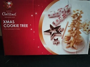 Xmas Cookie Tree Stand,5 Cookie Star Shaped Cutters,Christmas Table Centre Piece - Picture 1 of 12