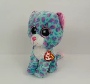 NWT Claire's Exclusive Ty Beanie Boos 9" Sydney Spotted Leopard Cat Plush 2016 - Picture 1 of 15