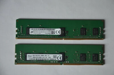 für z.B. Dell Precision 5820 T:  RAM 2 Module mit je: 8 GB 1Rx8 PC4-2666V-RD1-12 - Bild 1 von 2