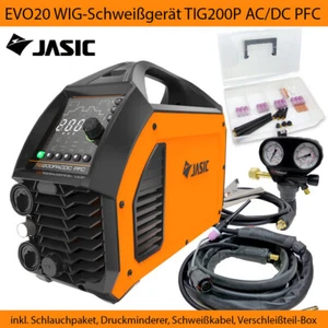 WIG-Schweißgerät AC/DC JASIC TIG200P 5-200A +Druckminderer|SR17 Verschleißteile - Bild 1 von 4
