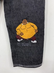 Platinum Fubu Fat Albert Jeans Youth 8 (25x23) Junkyard Gang Embroidered - Picture 1 of 11