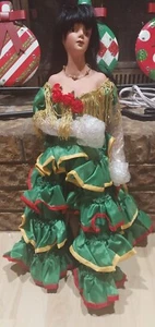 Vintage Spanish Flamenco 💃 Dancer Porcelain Doll 23" - Picture 1 of 3