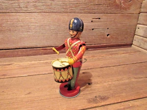 Vintage 1950s J. Chein USA Wind Up Drummer Box Tin Litho Toy - PARTS! - Picture 1 of 14