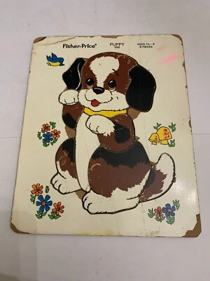 Vintage 1970's Fisher Price Puppy 556 Frame Tray Puzzle - Image 1 of 4