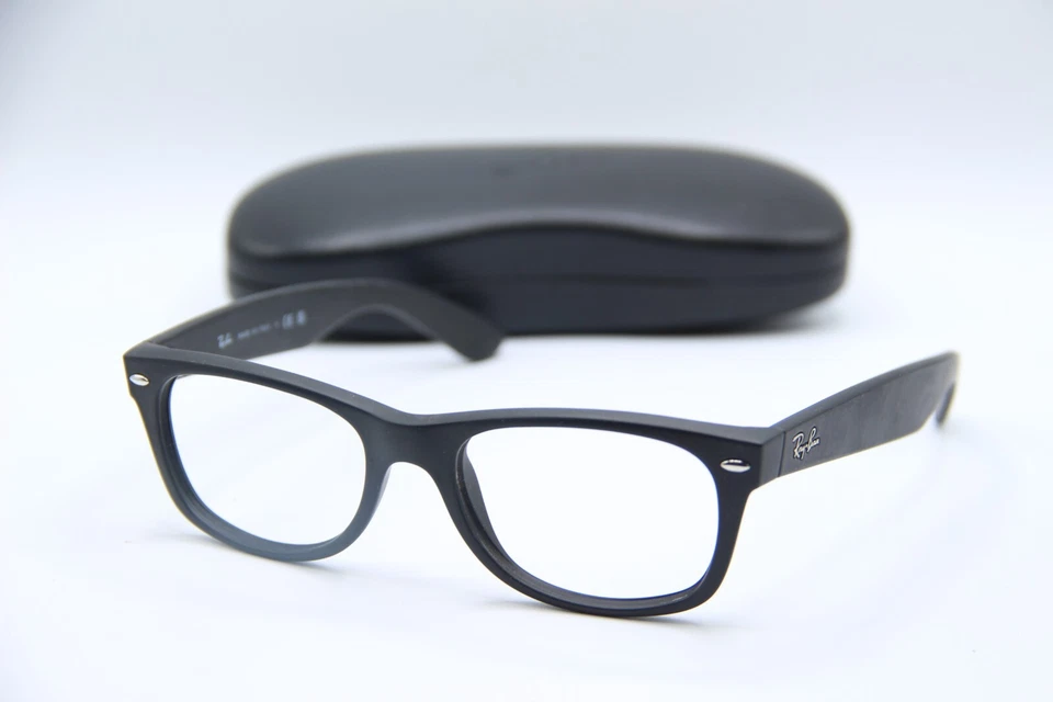 NEW RAY-BAN RB 2132 622 BLACK RUBBER WAYFARER AUTHENTIC FRAMES EYEGLASSES 52-18 - Image 1 of 4
