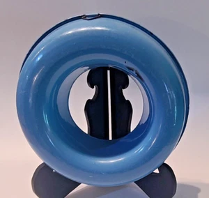 Vtg enamel Ware Blue/Cream Jello Mold Bundt Pan Serving - Picture 1 of 6