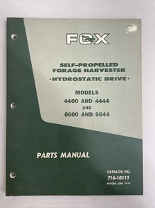 Fox Self Propelled Forage Harvester 4400 4444 6600 6644 Parts Manual Koehring - Picture 1 of 6