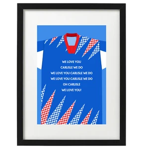 Carlisle United fans song / retro shirt art print / poster - Picture 1 of 2