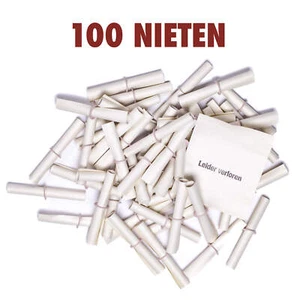 100 Tombolalose Nieten Röllchenlose Tombola Lose weiß - Bild 1 von 5