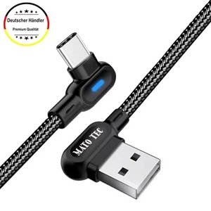 1-2m Typ C USB-C USB 90° Kabel kątowy Szybkie ładowanie do Samsung Huawei Xiaomi - Zdjęcie 1 z 16