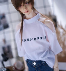 BJD dolls clothes fashion off-the-shoulder shirts tops 1/4 1/3 MSD DDDY T-shirts - Picture 1 of 9