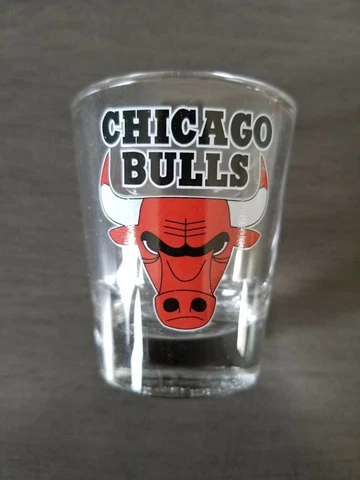 NBA Basketball Chicago Bulls Shot Glass Team Graphics 2oz.  Made in USA Cover