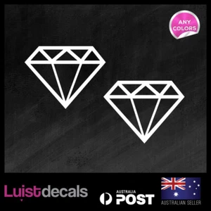 2x Diamond Funny 130x100mm JDM Vinyl Stickers Decals Window Car Laptop - Picture 1 of 2