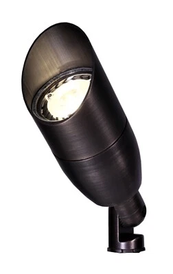 LED 5 Watt Low Voltage Landscape Lighting Up Light Brass Bullet / Spot Light - Image 1 of 4