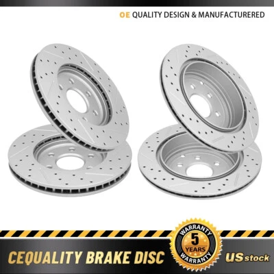 Kit de rotores de disco perforados delanteros y traseros para Nissan Pathfinder 2005-2012 Foto 1 de 4