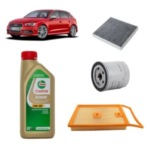 Kit tagliando 3 filtri + 4L olio Edge 5W-30 LL per Audi A3 8V1 1.2 TFSI - Imagen 1 de 5