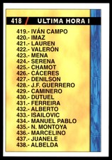 Mundicromo Las fichas de la Liga 98 99 Indice Ultima Hora I Checklist  No. 418