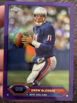 2023 Topps Composite Drew Bledsoe Purple #/275 Refractor Chrome Patriots - Image 1 of 2