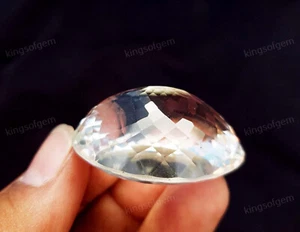 Certified 175 Cts Natural Unheated White Quartz Oval Cut Top Grade Gemstone - Picture 1 of 5