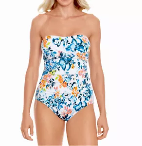 Women's One Piece Strapless Swimsuit by Time & tru A3 - Picture 1 of 10