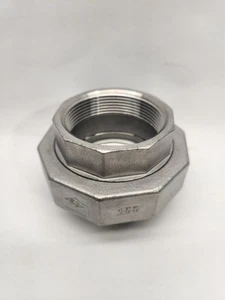 Union 150# 304 Stainless Steel 2" Inch NPT Brewing Pipe Fitting - Picture 1 of 4