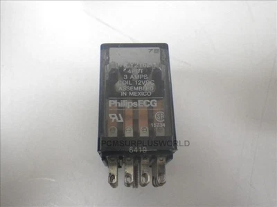 RLY2162 Philips ECG relay 4PDT 3AMPS COIL 12VDC (Used and Tested) - Image 1 of 4