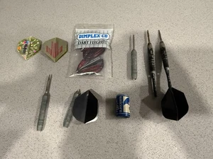 VINTAGE Dimplex CD Dart Flight Darts & Attachments Lot Parts Mixed - Picture 1 of 9