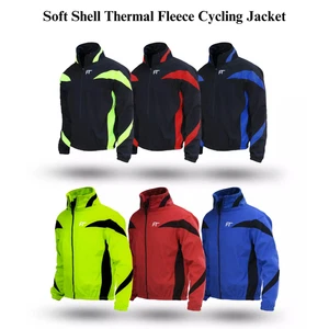 Cycling Jacket Soft Shell Winter Thermal Fleece Windproof Long Sleeve Bike Coat - Picture 1 of 63