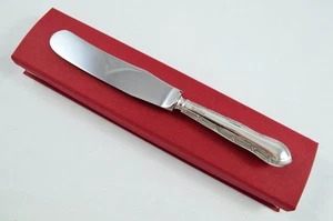 Cased Antique Sheffield Silver Butter Knife Reed & Ribbon Pattern 1922 Vintage - Picture 1 of 7