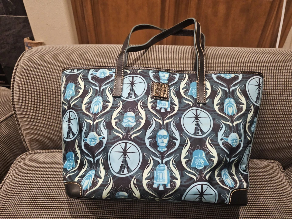 Dooney & Bourke Disney 2015 Star Wars Disney Cruise Line Blue Nylon Shopper Tote - Image 1 of 4