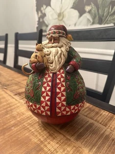 Jim Shore Christmas Warmth Roly Poly Santa With Calico Cat Heartwood Creek 2005 - Bild 1 von 5