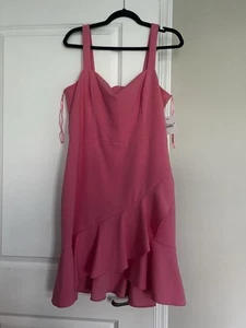 Sage Collective Pink Ruffled Cocktail Dress Size 12 - Picture 1 of 3